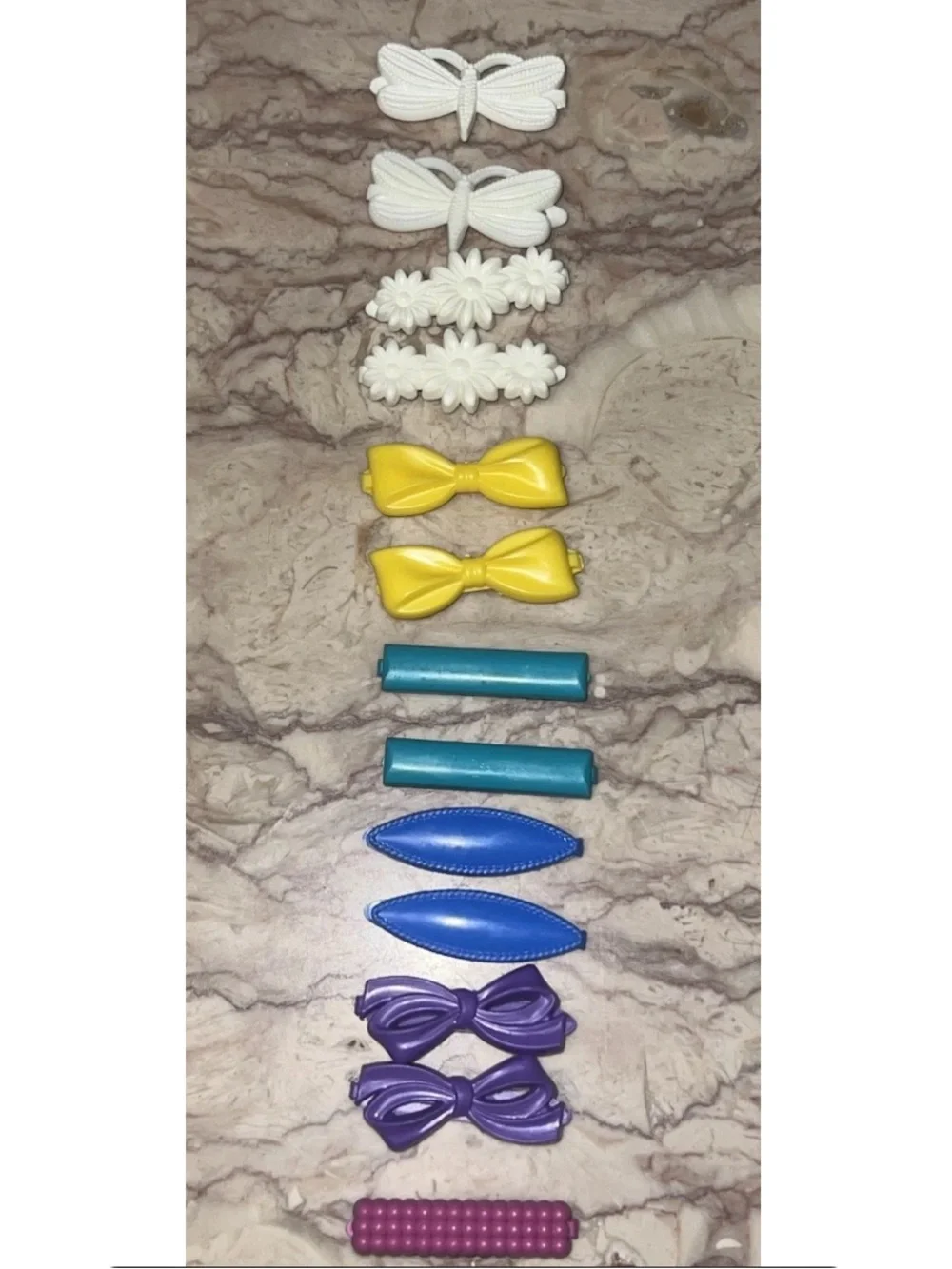 Vintage Lot Goody Barrette Clips 80s 90s Plastic Butterfly’s Ribbon Bow Daisy